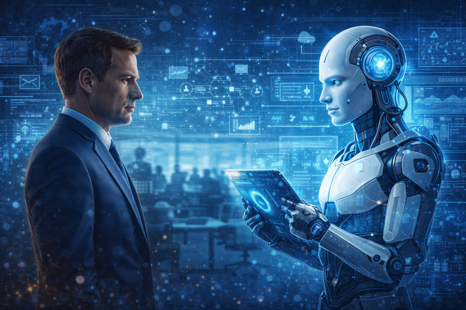 AI vs the C-suite showing executive decision making and power shift
