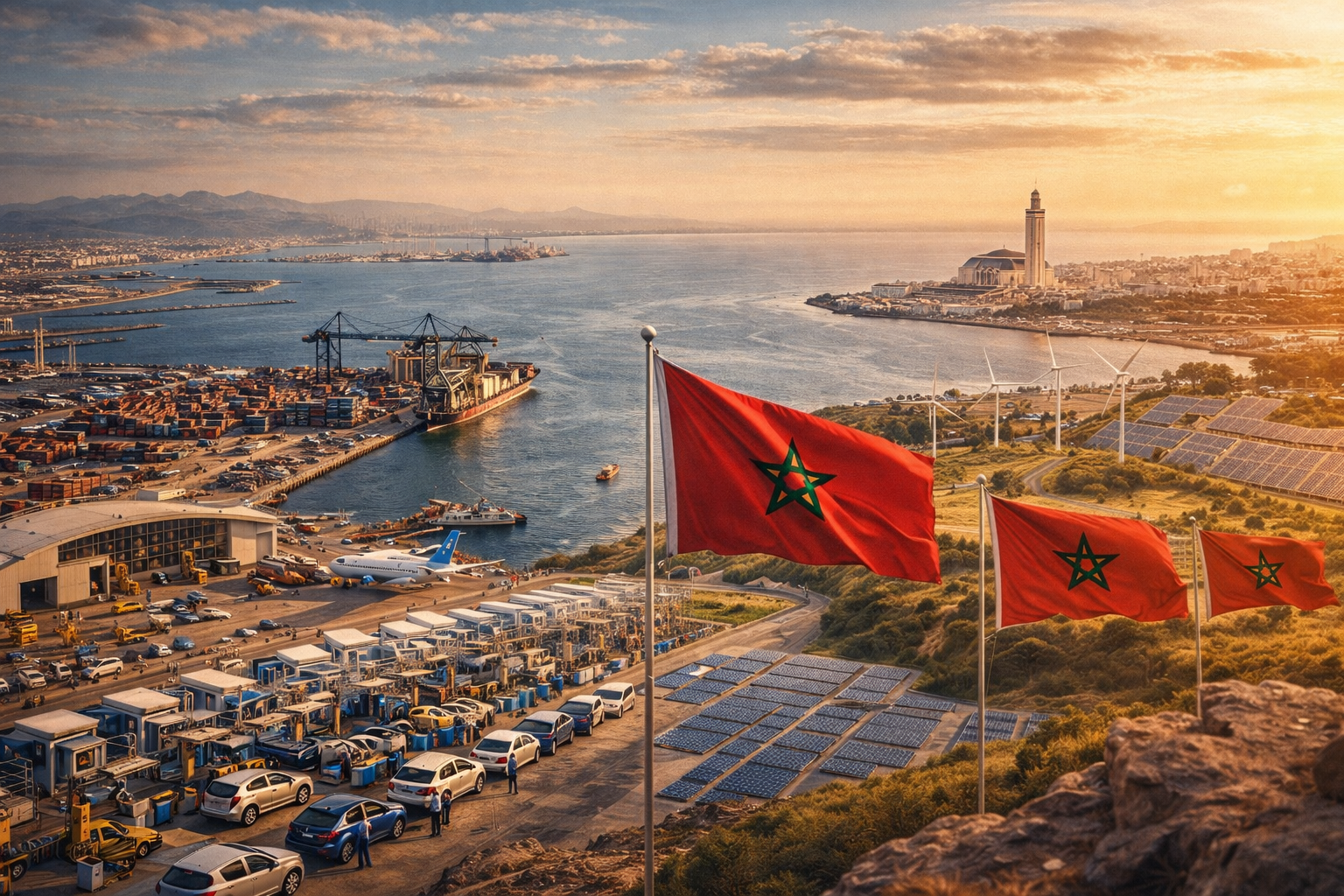 Morocco’s ports, factories, and renewable energy projects supporting export-led investment