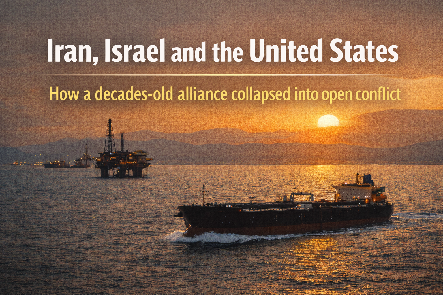 Map of the Middle East showing Iran, Israel, the Persian Gulf and Strait of Hormuz