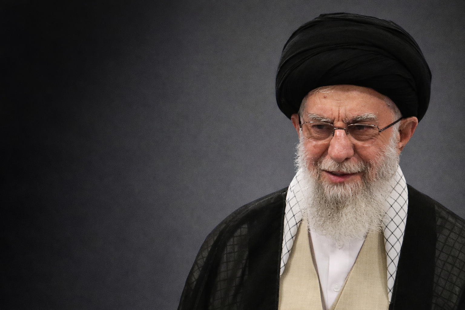 Ali Khamenei portrait used as banner for analysis of the Iran war and leadership crisis following attacks since February 28.