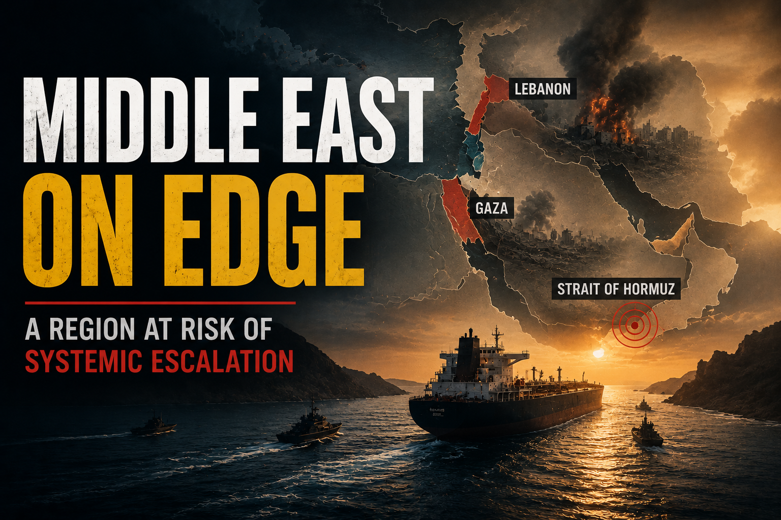 Middle East escalation involving Gaza Lebanon and Strait of Hormuz tensions