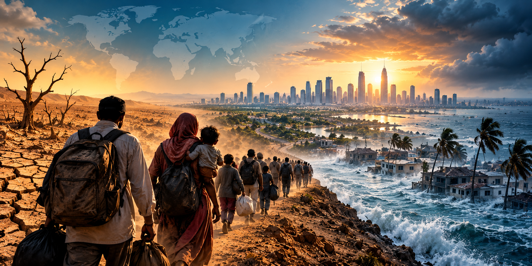 Climate change driving migration and reshaping global population patterns